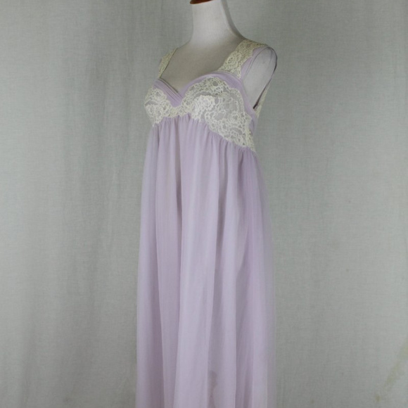 De Perrier Paris Vintage 50's Negligee Nightgown - Picture 4 of 8